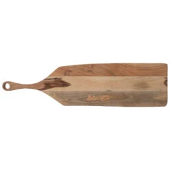 Large Acacia Wood Cheese Or Cutting Board With Handle