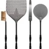 Alfa 4-Piece Extendable Pizza Peel Set With Black Handles -Barbecue Supplies Store alfa 4 piece extendable pizza peel set with black handles outdoor grill accessories 40053180268821