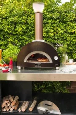 Alfa Nano Countertop Wood Fired Pizza Oven, Copper -Barbecue Supplies Store alfa nano countertop wood fired pizza oven copper pizza makers ovens 40053122400533