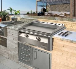 Alfresco 30" Built-In Dual-Zone Gas Griddle -Barbecue Supplies Store alfresco 30 built in dual zone gas griddle outdoor grills 46110613209365