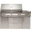 Alfresco ALXE 56" Gas Grill With Side Burner On Cart -Barbecue Supplies Store alfresco alxe 56 gas grill with side burner on cart all tube burners natural gas deluxe cart outdoor grills 40052542112021