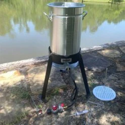 Bayou Classic 30qt Aluminum Turkey Fryer Kit -Barbecue Supplies Store bayou classic 30qt aluminum turkey fryer kit deep fryers 40053411250453