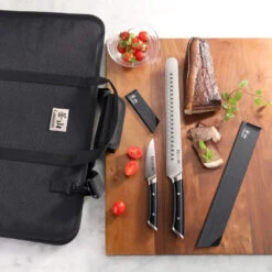Cangshan Helena Black 9pc BBQ Knife Bag Set -Barbecue Supplies Store cangshan helena black 9pc bbq knife bag set kitchen knives 41767505592597