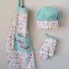Child Apron With Chef Hat And Oven Mitt -Barbecue Supplies Store child apron with chef hat and oven mitt aprons 40052899250453
