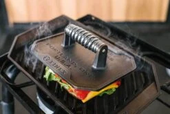 FINEX Cast Iron 8" Grill Press -Barbecue Supplies Store finex cast iron 8 grill press grill presses 40053293220117