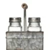 Glass Salt & Pepper Shakers In Galvanized Metal Caddy 1 Glass Salt & Pepper Shakers In Galvanized Metal Caddy -Barbecue Supplies Store glass salt pepper shakers in galvanized metal caddy salt pepper shakers 40053031928085
