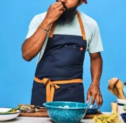 Hedley And Bennett Midnight Blue Apron -Barbecue Supplies Store hedley and bennett midnight blue apron aprons 42132027736341