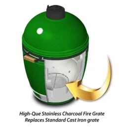 High-Que Stainless Steel High-Heat Firegrate Upgrade For Big Green Egg -Barbecue Supplies Store high que stainless steel high heat firegrate upgrade for big green egg outdoor grill replacement parts 40052476215573