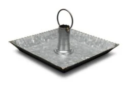 Kalalou Galvanized Square Bottle Serving Topper -Barbecue Supplies Store kalalou galvanized square bottle serving topper decor 40053340340501