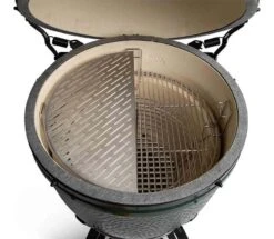 Kamado Joe Big Joe Stainless Steel Half Moon Cooking Surface For Fish And Vegetables -Barbecue Supplies Store kamado joe big joe stainless steel half moon cooking surface for fish and vegetables outdoor grill accessories 40053062140181