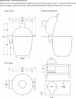 Kamado Joe Classic III 18" Ceramic Grill With No Cart -Barbecue Supplies Store kamado joe classic iii 18 ceramic grill with no cart outdoor grills 40900809294101
