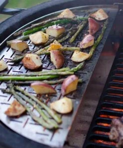 Kamado Joe Classic Joe Stainless Steel Half Moon Cooking Surface For Fish And Vegetables -Barbecue Supplies Store kamado joe classic joe stainless steel half moon cooking surface for fish and vegetables outdoor grill accessories 40052889813269