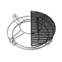 Kamado Joe Half Moon Cast Iron Cooking Grate For 24" Big Joe -Barbecue Supplies Store kamado joe half moon cast iron cooking grate for 24 big joe outdoor grill accessories 40052994343189