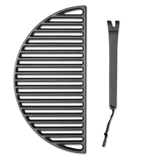 Kamado Joe Half Moon Cast Iron Cooking Grate For Classic Joe 18" Grill 6 Kamado Joe Half Moon Cast Iron Cooking Grate For Classic Joe 18" Grill - Image 4