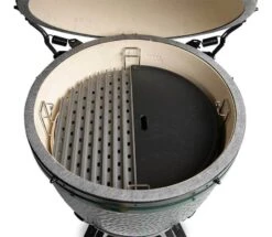 Kamado Joe Half Moon Cast Iron Reversible Griddle For Big Joe 24" Grill -Barbecue Supplies Store kamado joe half moon cast iron reversible griddle for big joe 24 grill outdoor grill accessories 40052994638101