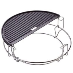 Kamado Joe Half Moon Cast Iron Reversible Griddle For Classic Joe 18" Grill 8 Kamado Joe Half Moon Cast Iron Reversible Griddle For Classic Joe 18" Grill -Barbecue Supplies Store kamado joe half moon cast iron reversible griddle for classic joe 18 grill outdoor grill accessories 40052995784981