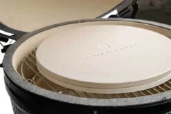 Kamado Joe Half Moon Ceramic Deflector Plates For Big Joe 24" Grill -Barbecue Supplies Store kamado joe half moon ceramic deflector plates for big joe 24 grill outdoor grill accessories 40052886307093