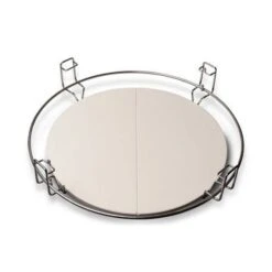 Kamado Joe Half Moon Ceramic Deflector Plates For Classic Joe 18" Grill -Barbecue Supplies Store kamado joe half moon ceramic deflector plates for classic joe 18 grill outdoor grill accessories 40052995686677