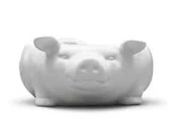 Large White Ceramic Pig Bowl