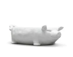 Large White Ceramic Pig Bowl -Barbecue Supplies Store large white ceramic pig bowl decorative bowls 40053192491285