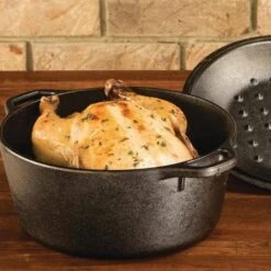 Lodge 5-Quart Cast Iron Dutch Oven, L8DOL3 -Barbecue Supplies Store lodge 5 quart cast iron dutch oven l8dol3 dutch ovens 40052887945493