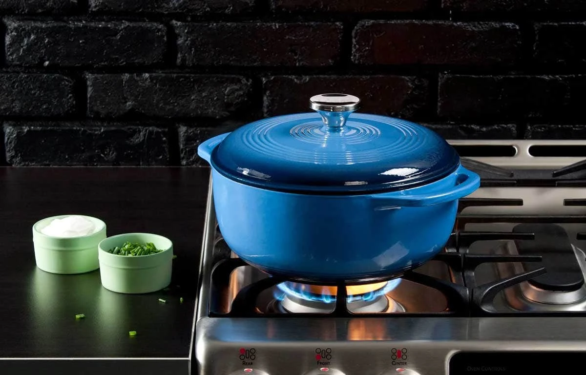 Lodge 6-Quart Enameled Cast Iron Dutch Oven 12 Lodge 6-Quart Enameled Cast Iron Dutch Oven - Image 10