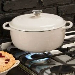 Lodge 6-Quart Enameled Cast Iron Dutch Oven 31 Lodge 6-Quart Enameled Cast Iron Dutch Oven -Barbecue Supplies Store lodge 6 quart enameled dutch oven dutch ovens 40052415299861