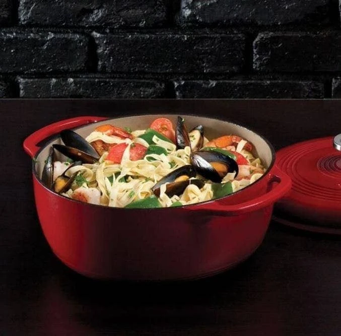 Lodge 6-Quart Enameled Cast Iron Dutch Oven 8 Lodge 6-Quart Enameled Cast Iron Dutch Oven - Image 6