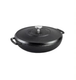 Lodge Blacklock Triple Seasoned 4 Quart Braiser With Lid