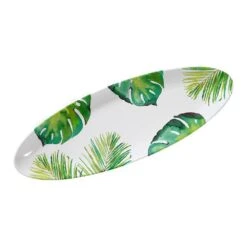 Merritt Date Palm Leaf Dinnerwear Collection -Barbecue Supplies Store merritt date palm leaf melamine 11 dinner plate 11 dinner plate 42209324990741