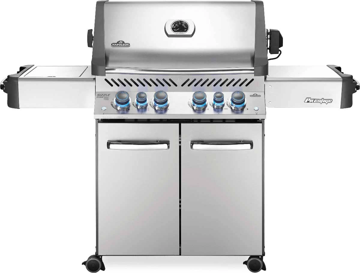Napoleon Grills Prestige 500 Gas Grill With Infrared Side And Rear Burners, Stainless Steel 3 Napoleon Grills Prestige 500 Gas Grill With Infrared Side And Rear Burners, Stainless Steel