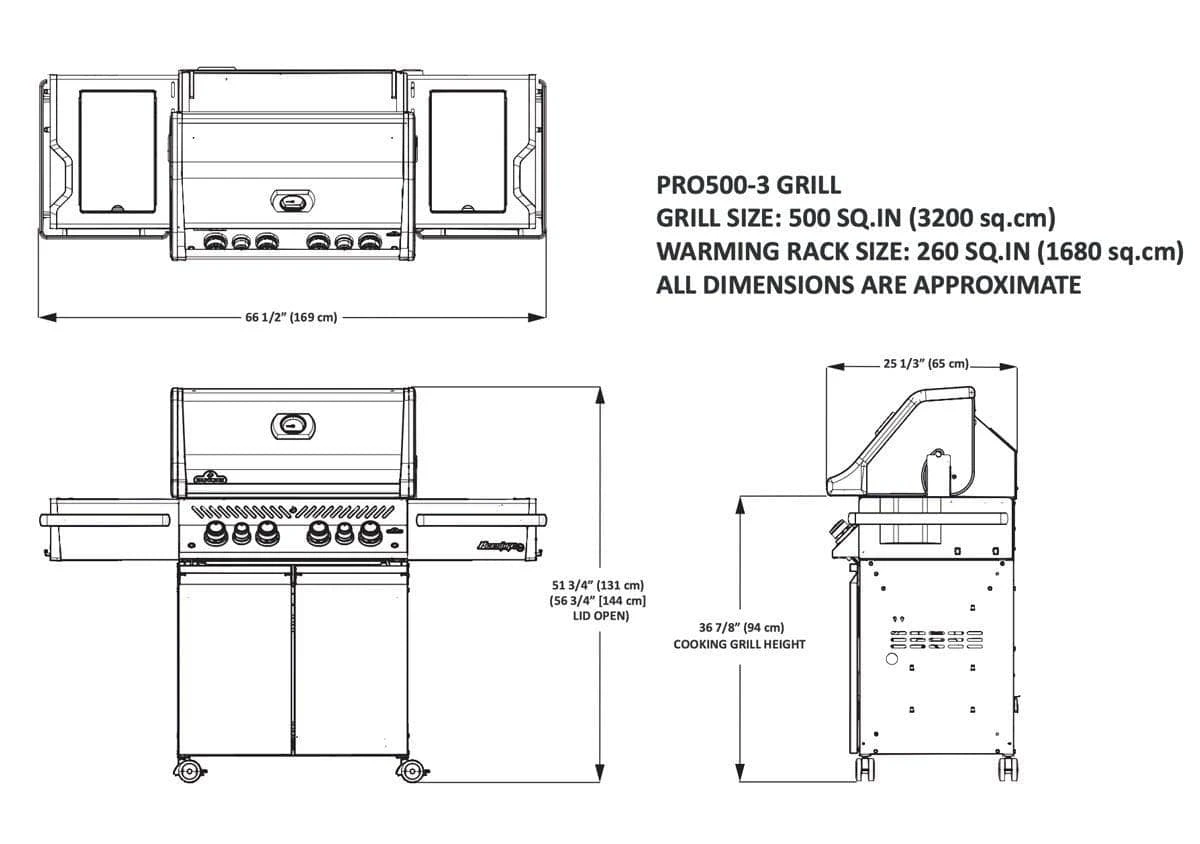 Napoleon Grills Prestige PRO 500 Gas Grill With Infrared Side And Rear Burners, Stainless Steel 16 Napoleon Grills Prestige PRO 500 Gas Grill With Infrared Side And Rear Burners, Stainless Steel - Image 14