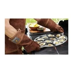Outset BBQ Leather Grill Gloves -Barbecue Supplies Store outset bbq leather grill gloves oven mitts pot holders 40053061550357