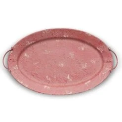 Red Oval Distressed Tray -Barbecue Supplies Store red oval distressed tray tableware 40052905443605
