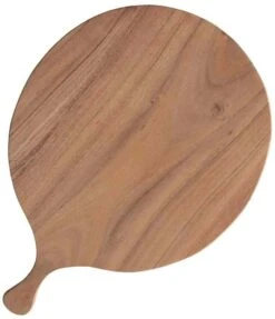 Round Acacia Cheese Or Cutting Board With Handle