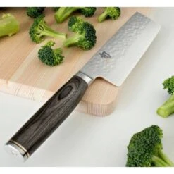 Shun Premier Grey Nakiri 5.5" -Barbecue Supplies Store shun premier grey nakiri 5 5 kitchen knives 40053338243349