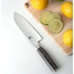 Shun Premier Grey Santoku 7" 8 Shun Premier Grey Santoku 7" -Barbecue Supplies Store shun premier grey santoku 7 kitchen knives 40053338079509