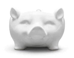 Small White Ceramic Pig Bowl