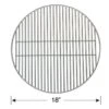 Smokeware 18" Stainless Steel Replacement Grate For Large Big Green Egg -Barbecue Supplies Store smokeware 18 stainless steel replacement grate for large big green egg outdoor grill accessories 40053061779733
