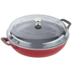 Staub 3.5-Quart Braiser With Glass Lid -Barbecue Supplies Store staub 3 5 quart braiser with glass lid casserole dishes 42002637848853