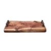 UTC Hardwoods Black Walnut Live Edge Serving Tray With Cast Iron Handles -Barbecue Supplies Store tableware utc hardwoods black walnut live edge serving tray with cast iron handles utc hardwoods 40053250556181