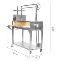 Tagwood BBQ Santa Maria Argentine Grill Stainless Steel, BBQ03SS -Barbecue Supplies Store tagwood bbq santa maria argentine grill stainless steel bbq03ss outdoor grills 40053283848469