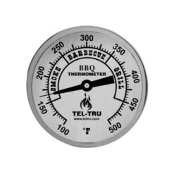 Tel-Tru BQ300 3" Plain Dial Barbecue Thermometer