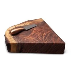 UTC Hardwoods Walnut Cheese Board And Knife Set