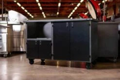 Wellspring Alpha Series Grill Cabinet For Big Green Egg Large, Silver Vein Frame, Black Doors And Black Hardware -Barbecue Supplies Store wellspring alpha series grill cabinet for big green egg large silver vein frame black doors and black hardware outdoor grill carts 40053390180629