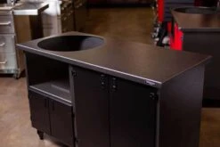 Wellspring Alpha Series Grill Cabinet For Big Green Egg Large, Silver Vein Frame, Black Doors And Black Hardware -Barbecue Supplies Store wellspring alpha series grill cabinet for big green egg large silver vein frame black doors and black hardware outdoor grill carts 40053390213397