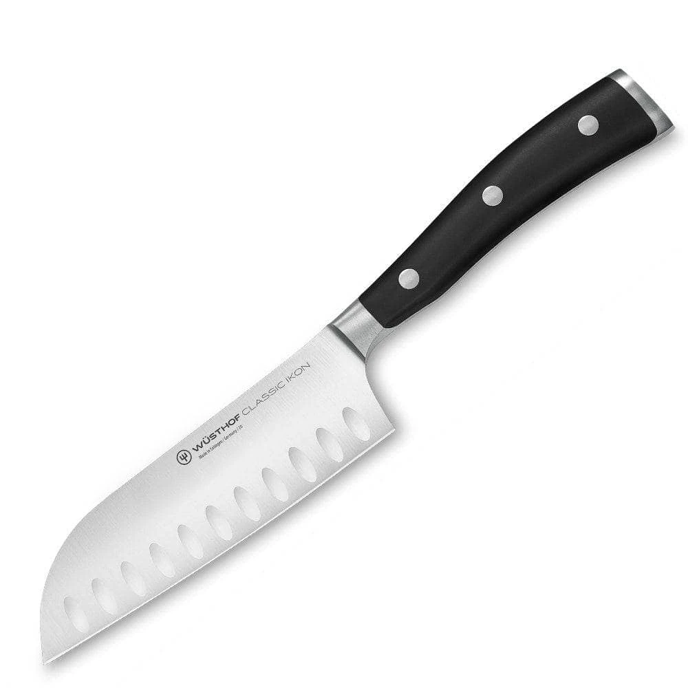 Wusthof 5" Classic Ikon Santoku Knife, Granton Edge 3 Wusthof 5" Classic Ikon Santoku Knife, Granton Edge