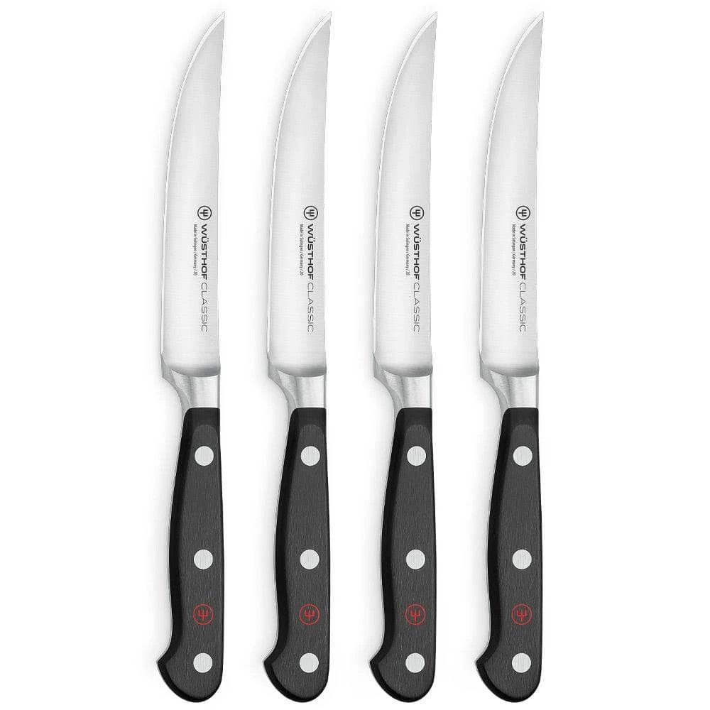 Wusthof Classic 4-Piece 4 1/2" Steak Knife Set 3 Wusthof Classic 4-Piece 4 1/2" Steak Knife Set