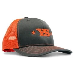 Yoder Smokers Trucker Hat, Charcoal/Orange