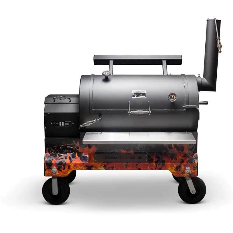 Yoder Smokers YS1500 Competition Cart Magnetic Wrap - Orange Flames 4 Yoder Smokers YS1500 Competition Cart Magnetic Wrap - Orange Flames - Image 2